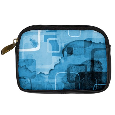 blue Digital Camera Leather Case from ArtsNow.com Front