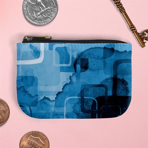 blue Mini Coin Purse from ArtsNow.com Front
