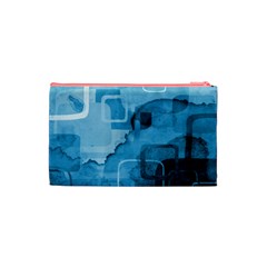 blue Cosmetic Bag (Small) from ArtsNow.com Back