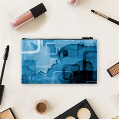 blue Cosmetic Bag (Small) from ArtsNow.com Back