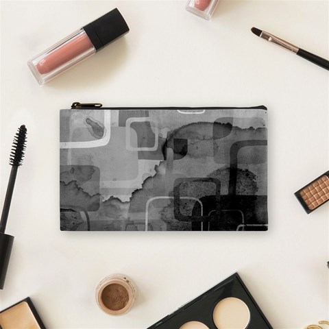 black Cosmetic Bag (Small) from ArtsNow.com Front