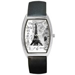 Eiffel Collage Squared Zazz Barrel Style Metal Watch