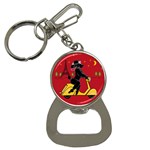 Black Poodle Scooter 8 In Bottle Opener Key Chain