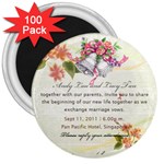 Wedding Invitation magnet 3  Magnet (100 pack)