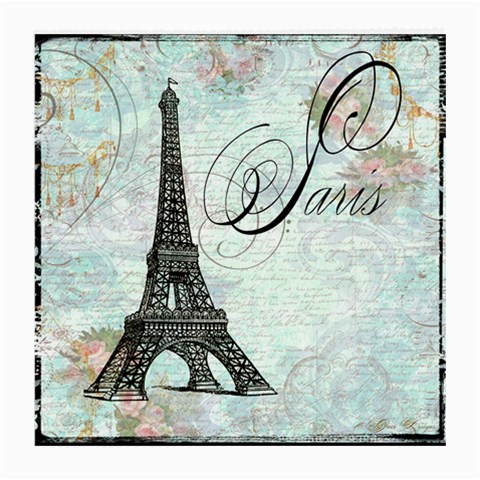 Eiffel Tower Pink Roses Pillow Square Copy Cc Glasses Cloth (Medium) from ArtsNow.com Front