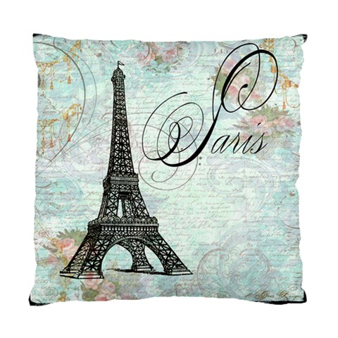 Eiffel Tower Pink Roses Pillow Square Copy Cc Cushion Case (Two Sides) from ArtsNow.com Front