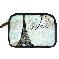 Eiffel Tower Pink Roses Pillow Square Copy Cc Digital Camera Leather Case from ArtsNow.com Front