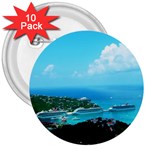 St. thomas Harbor 3  Button (10 pack)