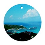 St. thomas Harbor Round Ornament (Two Sides)