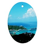 St. thomas Harbor Oval Ornament (Two Sides)