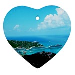 St. thomas Harbor Heart Ornament (Two Sides)