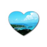 St. thomas Harbor Rubber Coaster (Heart)