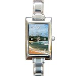 Barbados Beach Rectangular Italian Charm Watch