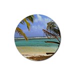 Belize Beach10x8 Rubber Round Coaster (4 pack)