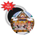 Poodle Christmas Treat Shop Gingerbread House 2.25  Magnet (10 pack)