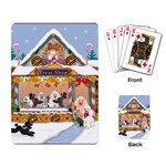 Poodle Christmas Treat Shop Gingerbread House Playing Cards Single Design