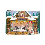 Poodle Christmas Treat Shop Gingerbread House Cosmetic Bag (Large)
