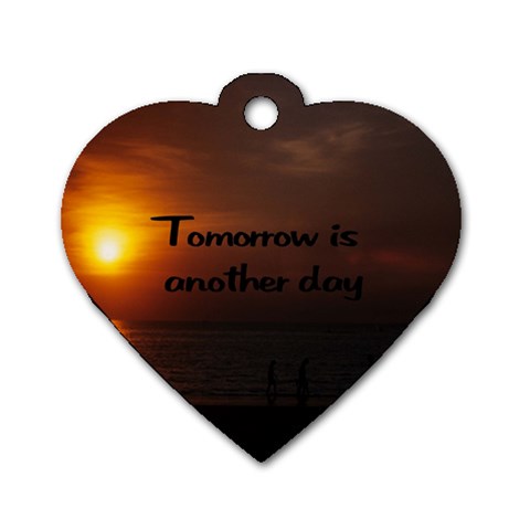 Tomorrow Dog Tag Heart (One Side) from ArtsNow.com Front