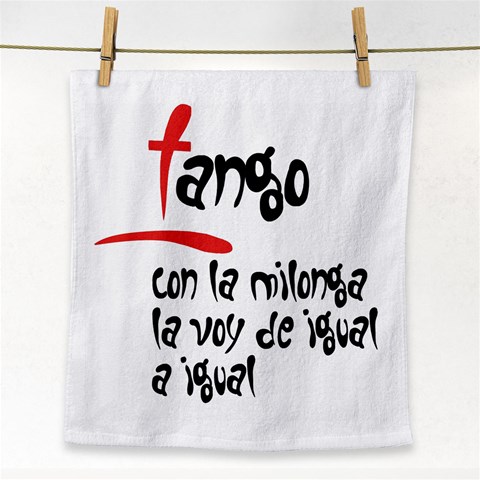 Milonga Face Towel from ArtsNow.com Front