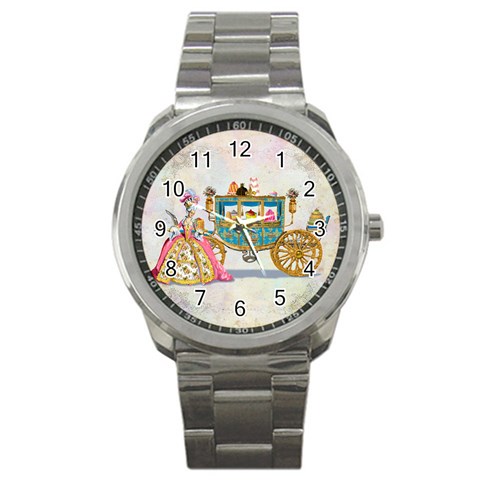 Marie And Carriage W Cakes  Squared Copy Sport Metal Watch from ArtsNow.com Front