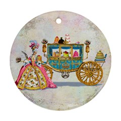Marie And Carriage W Cakes  Squared Copy Round Ornament (Two Sides) from ArtsNow.com Front