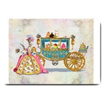 Marie And Carriage W Cakes  Squared Copy Large Doormat