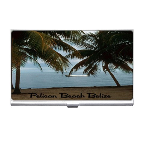 Pelican Beach Belize Business Card Holder from ArtsNow.com Front