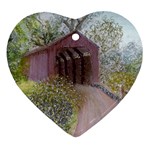 Coveredbridge300 Ornament (Heart)