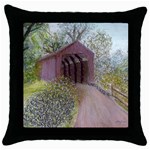 Coveredbridge300 Throw Pillow Case (Black)