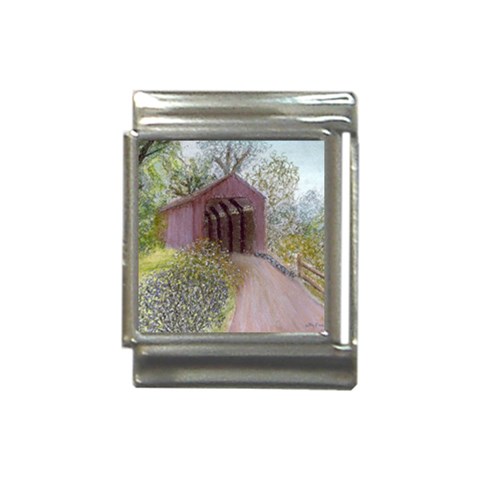 Coveredbridge300 Italian Charm (13mm) from ArtsNow.com Front