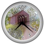 Coveredbridge300 Wall Clock (Silver)