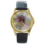 Coveredbridge300 Round Gold Metal Watch