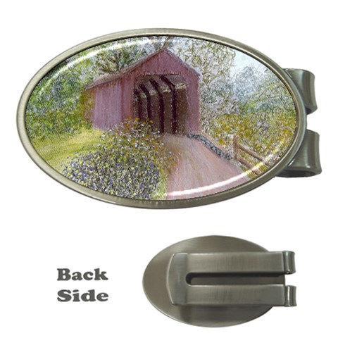 Coveredbridge300 Money Clip (Oval) from ArtsNow.com Front