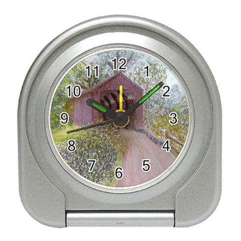 Coveredbridge300 Travel Alarm Clock from ArtsNow.com Front