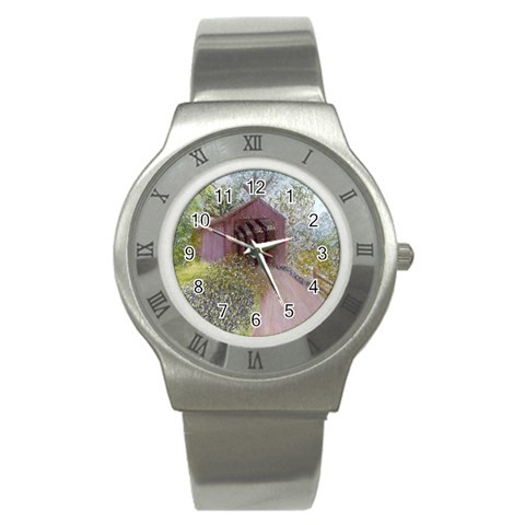 Coveredbridge300 Stainless Steel Watch from ArtsNow.com Front