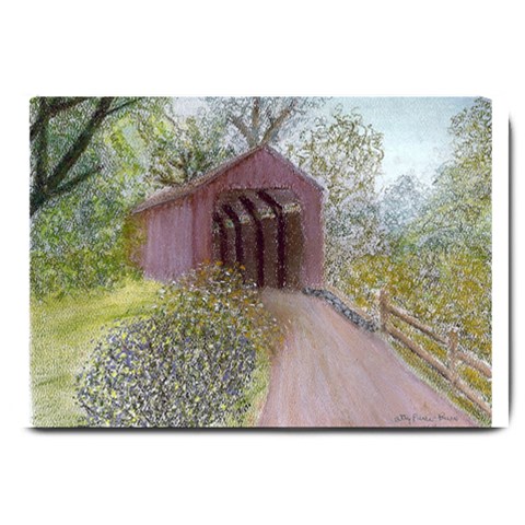 Coveredbridge300 Large Doormat from ArtsNow.com 30 x20  Door Mat