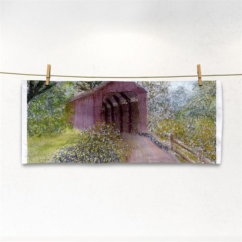 Coveredbridge300 Hand Towel from ArtsNow.com Front