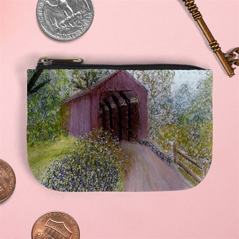 Coveredbridge300 Mini Coin Purse from ArtsNow.com Front