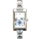 Flower028 Rectangular Italian Charm Watch