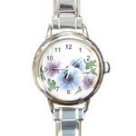 Flower028 Round Italian Charm Watch