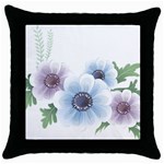 Flower028 Throw Pillow Case (Black)