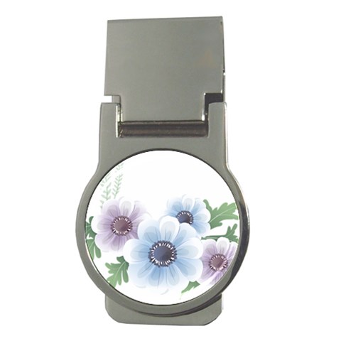 Flower028 Money Clip (Round) from ArtsNow.com Front