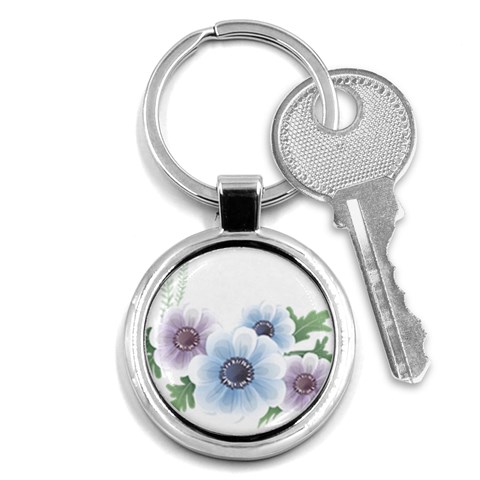 Flower028 Key Chain (Round) from ArtsNow.com Front