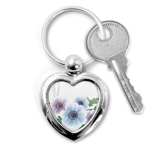 Flower028 Key Chain (Heart) from ArtsNow.com Front
