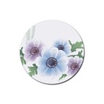 Flower028 Rubber Coaster (Round)