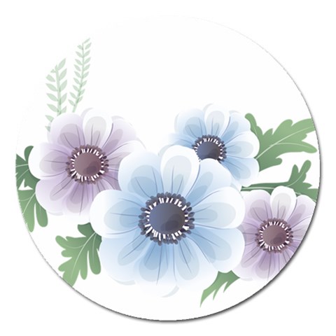 Flower028 Magnet 5  (Round) from ArtsNow.com Front