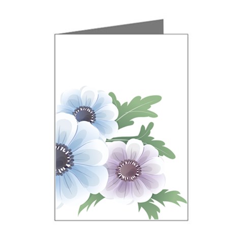 Flower028 Mini Greeting Card from ArtsNow.com Left