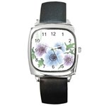 Flower028 Square Metal Watch