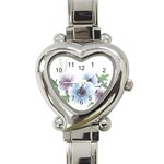 Flower028 Heart Italian Charm Watch
