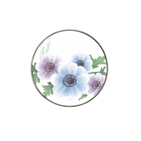 Flower028 Hat Clip Ball Marker from ArtsNow.com Front